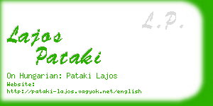 lajos pataki business card